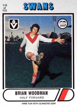 1976 Scanlens VFL #128 Brian Woodman Front